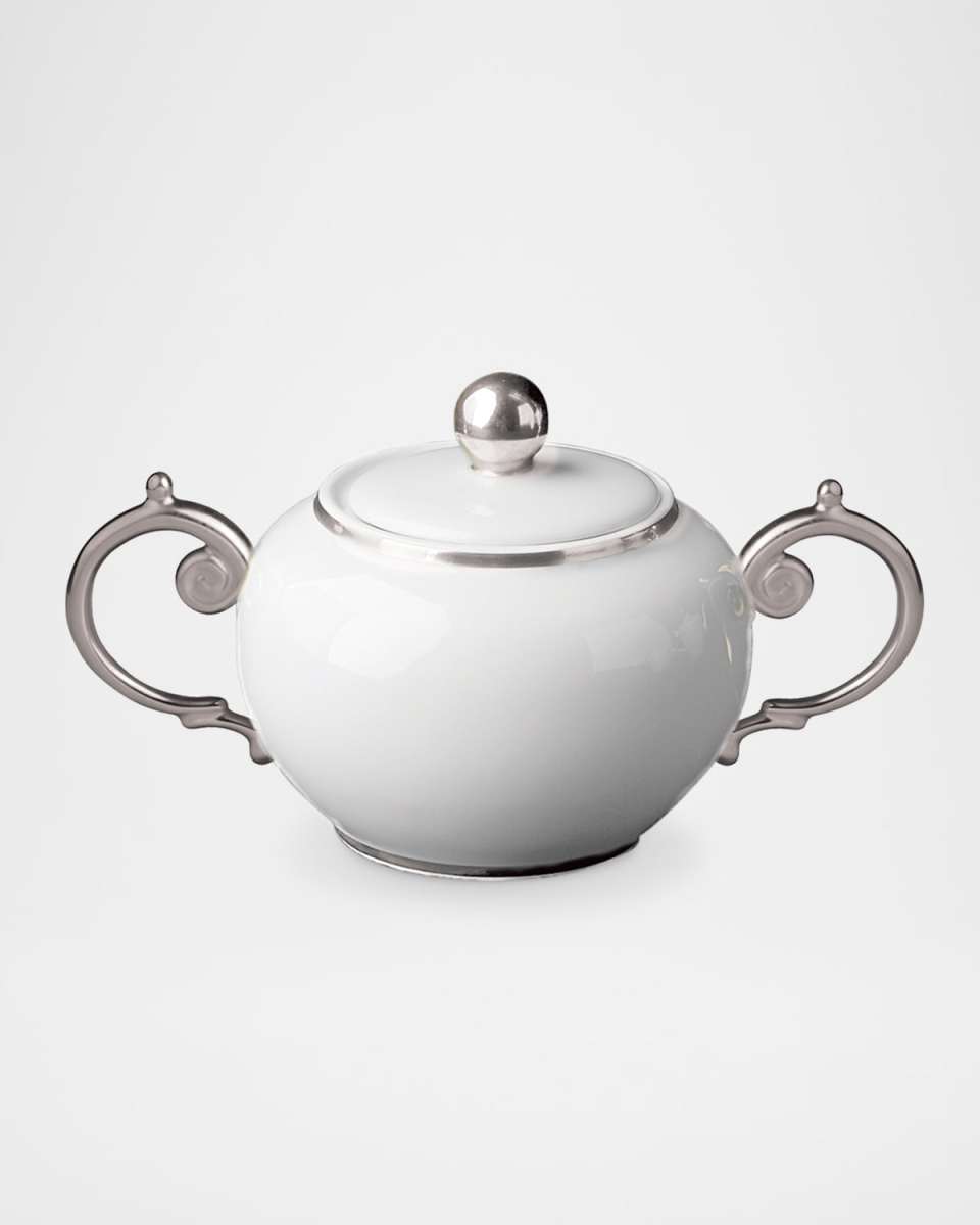 Aegean Platinum-Trim Sugar Bowl, 11 oz.